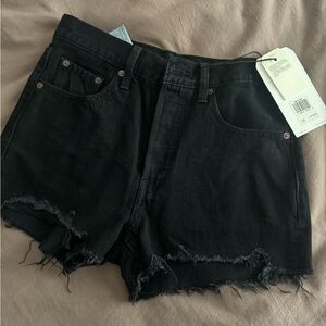 Levi’s 501 black high rise shorts